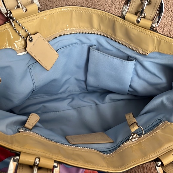 Used Coach F13798Multi Soho Pleated Shoulder Purse Retail Price $298 - Picture 7 of 11